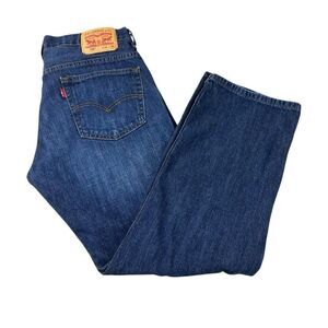 Levis 569 Jeans Mens 32x30 Dark Wash Baggy Grunge 90s Skater Whiskers